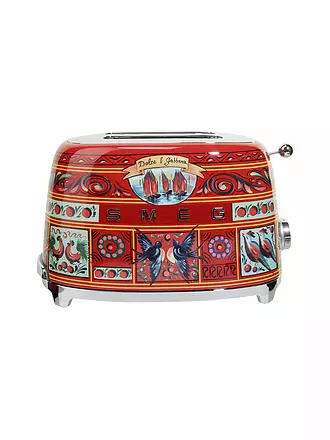 SMEG | Grille-pain (2 tranches) "Dolce Gabbana" TSF01DG (Rouge/Décor) | 